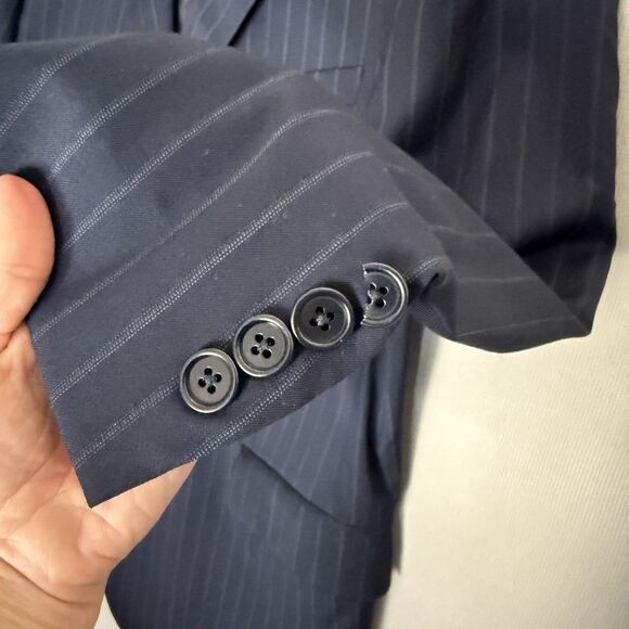 Brooks Brothers Wool Blazer 48R Blue Mens Madison 1818 Estrato Trabaldo Togna - Picture 4 of 14